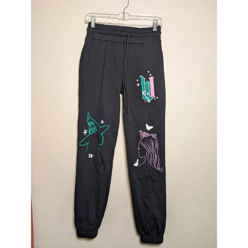 Wicked Joggers Black Pink Green Sequins Witch Princess Women's XXS Broadwaycore